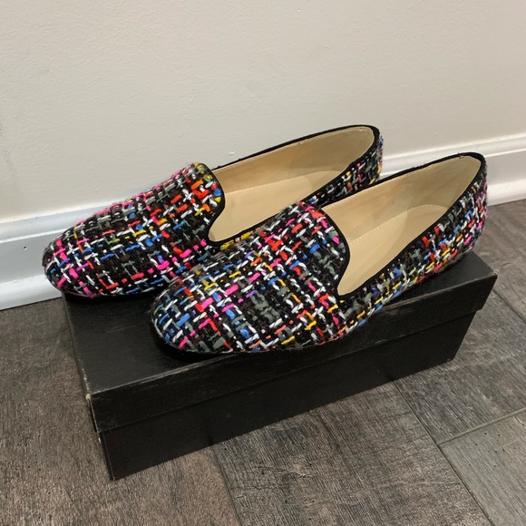 J. Crew Rainbow Multicolor Tweed Loafers - Picture 3 of 8